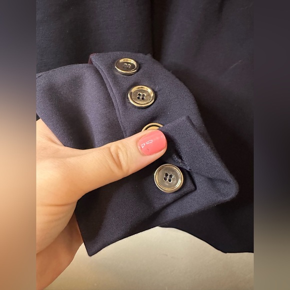 Damsel In A Dress | 1/4 Zip Navy Pull Over - Picture 7 of 9